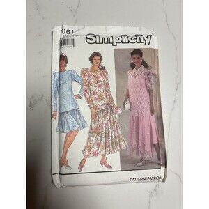 7061 Simplicity Sewing Pattern Misses Two Piece Dress 3 Lengths Vintage 16-24